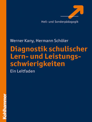 cover image of Diagnostik schulischer Lern- und Leistungsschwierigkeiten